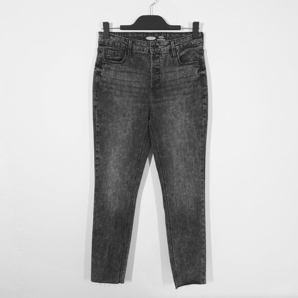 Old Navy Acid Wash Cutoff Rockstar Super Skinny High Rise Jeans - Picture 7 of 8